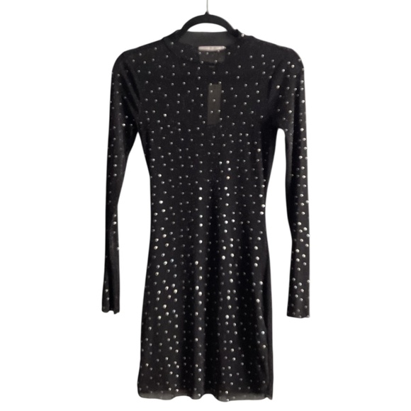 Audrey Parks for Francesca’s Black Dress with Rhinestone Embellishments NWT - Picture 5 of 5